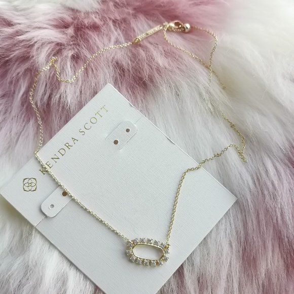 Kendra Scott Elisa Gold Frame Pendant Necklace - Picture 2 of 3